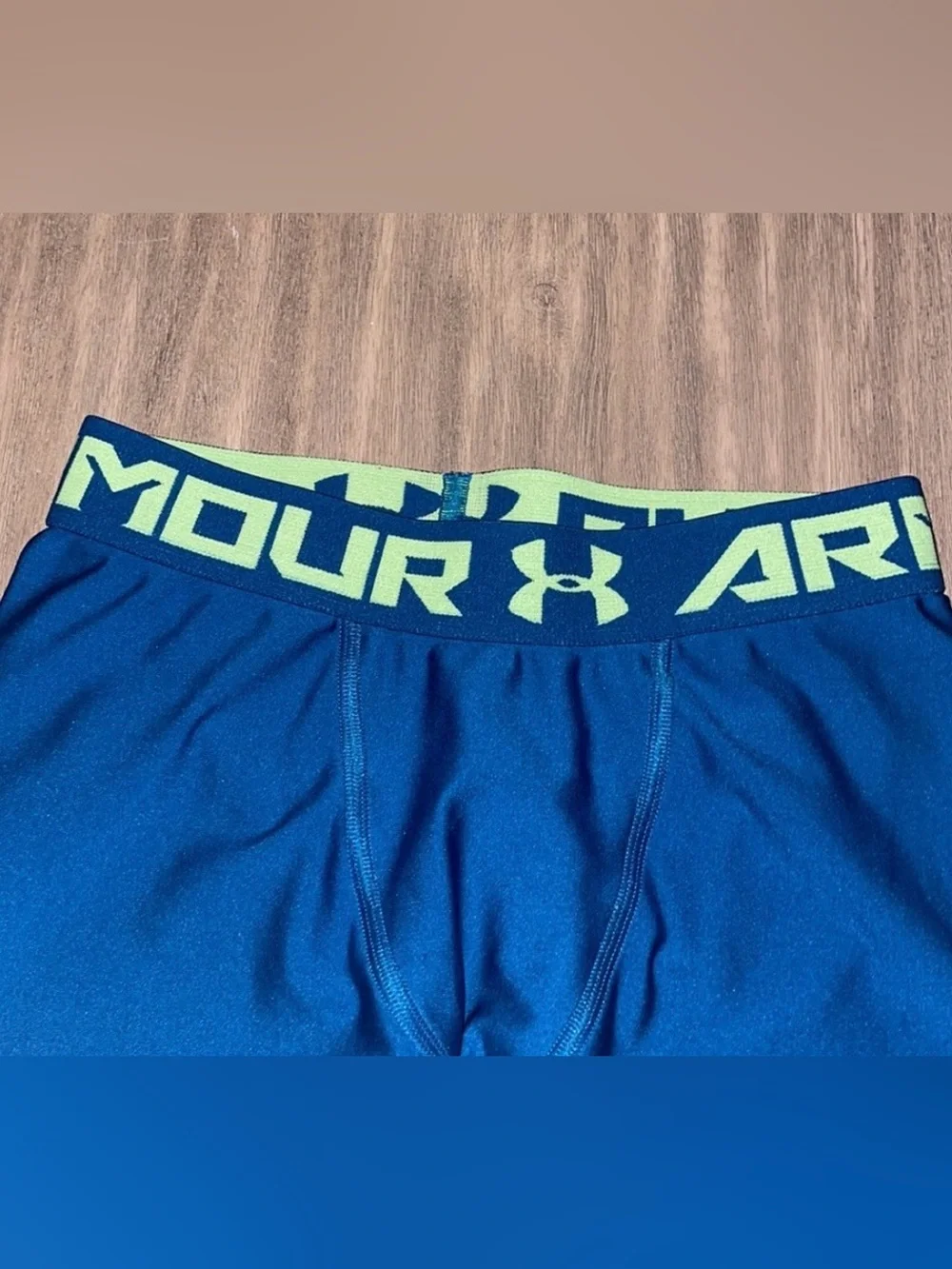 Under Armour Royal Blue Compression Set with Neon Green Accents